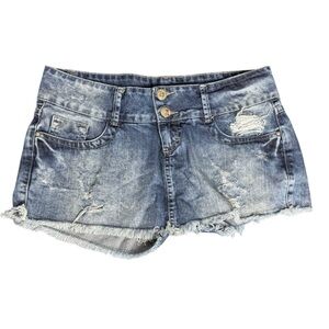 🤑5/$25 Roscel Jeans Distressed Style Blue Denim Jean Shorts
